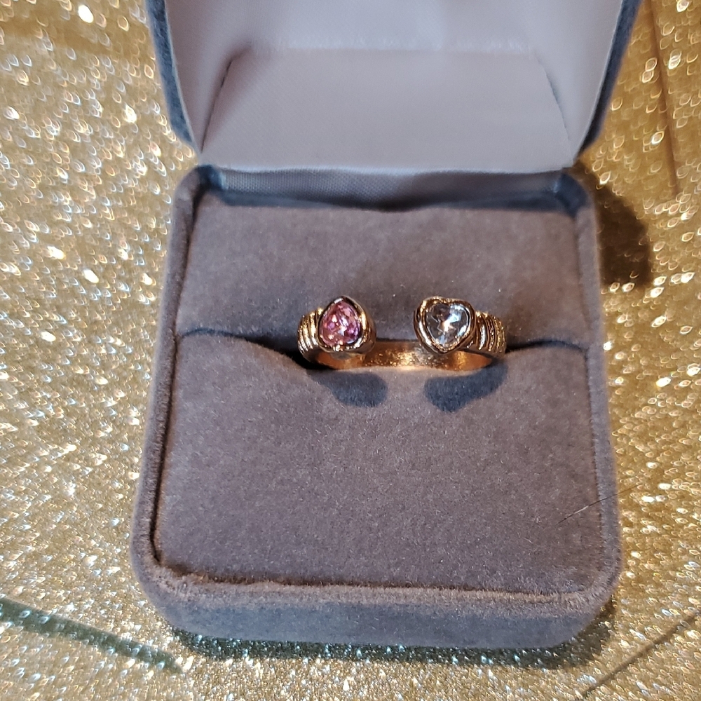 Elegant Gold and Pink Ring